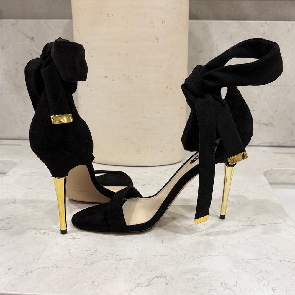 Nine West Donatela Open Toe Stiletto Heel Dress Sandals size 9 - Picture 7 of 8